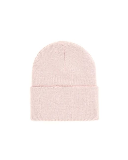 Carhartt Logo Beanie in Pink for Men Lyst