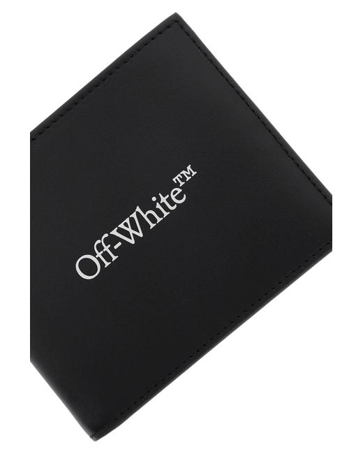 Off- Portafoglio Bi-Fold Con Logo Bookish di Off-White c/o Virgil Abloh in Black da Uomo