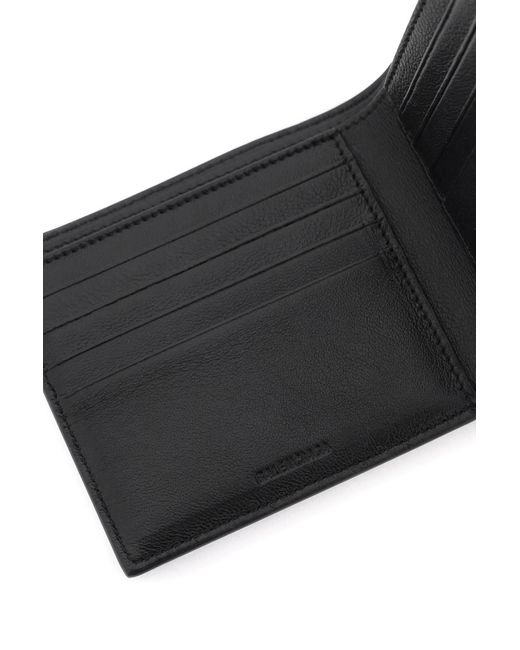 Balenciaga Black Bi-Fold Wallet With Layered Sports Logo