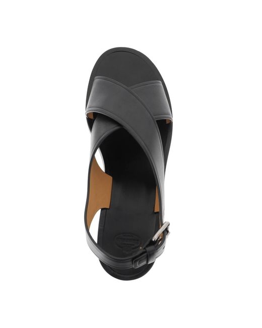 Church's Black "Rhonda Leather Sandals For