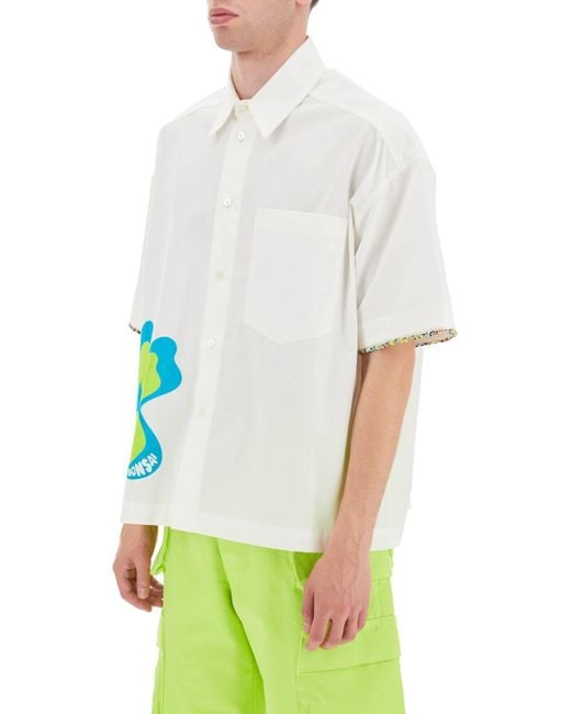 Bonsai White 'Bloom' Short-Sleeved Shirt for men