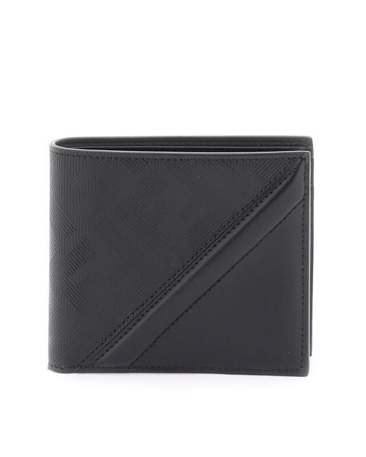 Fendi Shadow Diagonal Wallet in Black for Men | Lyst