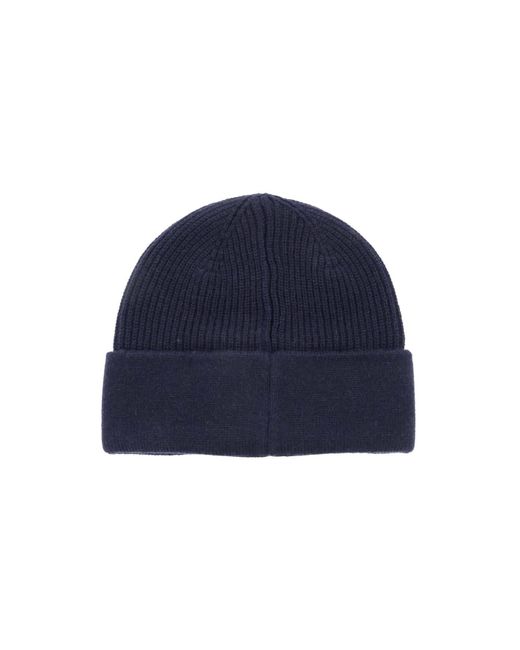 Autry Blue Beanie Hat With Embroidered Logo for men