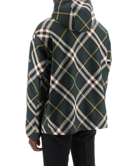 Burberry Gray Ered Hooded Jacket for men