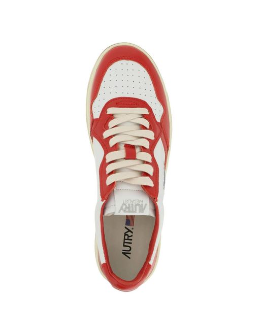 Autry Multicolor Leather Medalist Low Sneakers for men