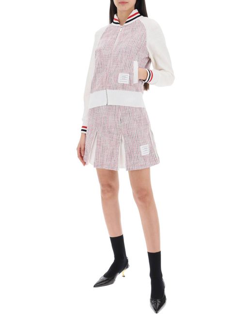 Thom Browne Pink Tweed Seersucker Mini