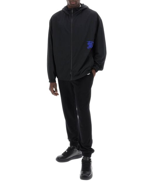 Burberry Blue Lightweight Nylon Jacket By Ekd for men