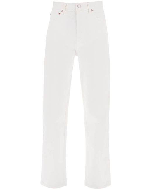 Jeans A Vita Alta '90's Pinch Waist' di Agolde in White