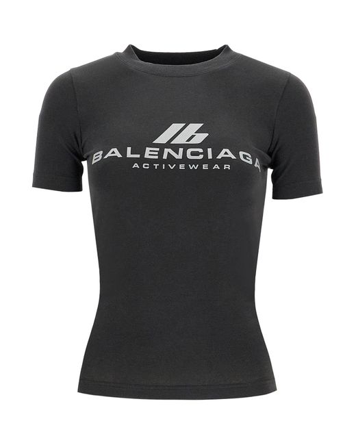 Balenciaga Black Reflective Logo T-Shirt