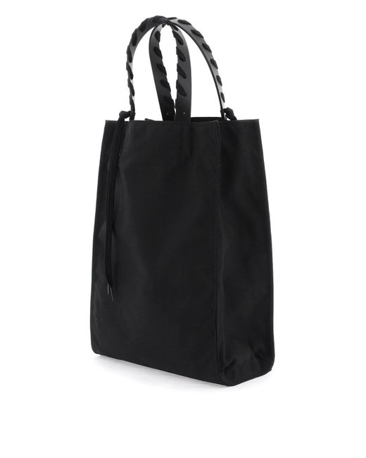 Palm Angels Black Embroidered Logo Tote Bag With for men