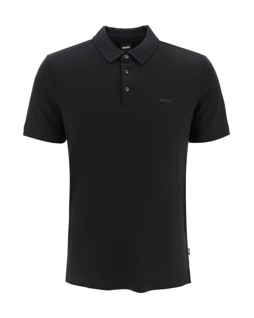 BOSS by HUGO BOSS Slim Fit Jersey Polo Shirt in Black for Men | Lyst  Australia