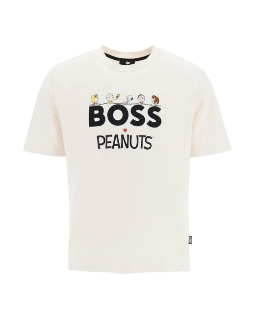 BOSS by HUGO BOSS Peanuts T shirt in White for Men Lyst Australia