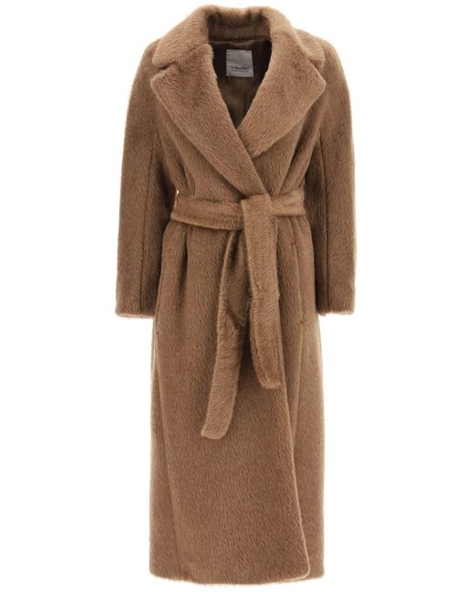 Max Mara Brown 'borbone' Long Teddy Coat