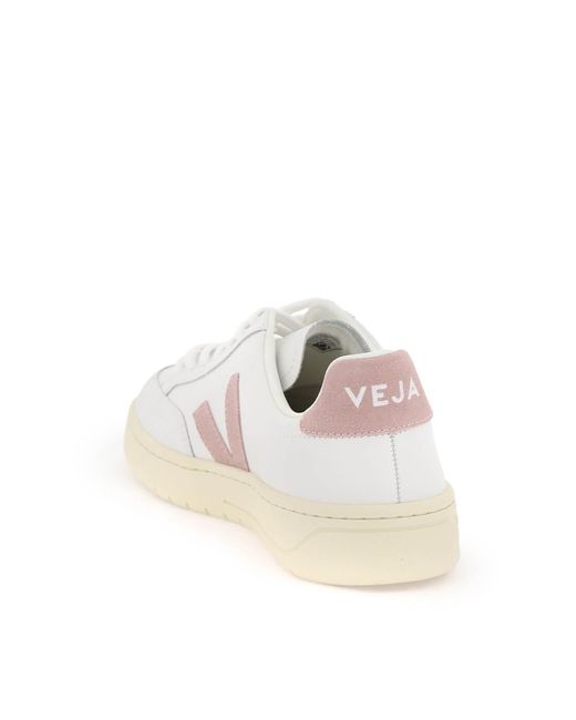 Veja White Leather V-12 Sneakers