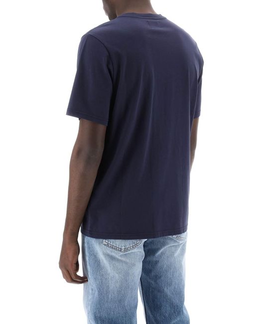 Autry Blue T Shirt With Logo Label for men