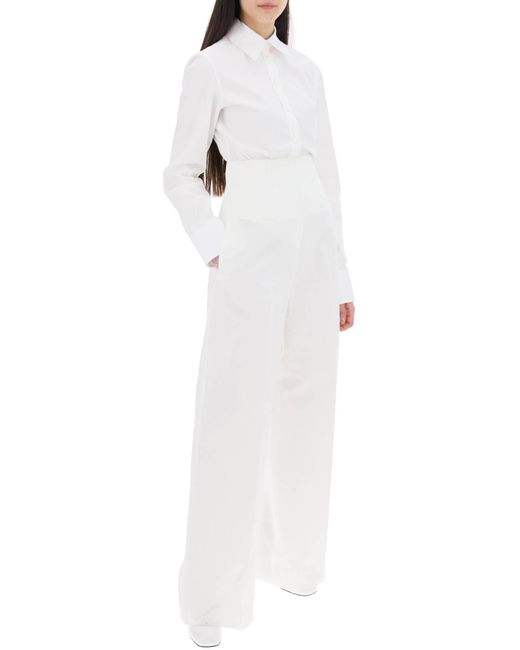 Sportmax White "Crasso Pants With R