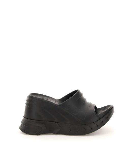 Givenchy Black Marshmallow Wedge Mules