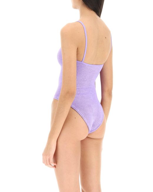 Hunza G Purple Pamela One-Piece Swimsuit