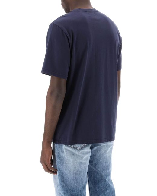 Autry Blue T Shirt With Maxi Logo Print for men