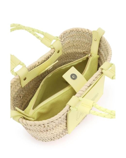 Castaner Yellow Castaner Raffia Basket Bag For
