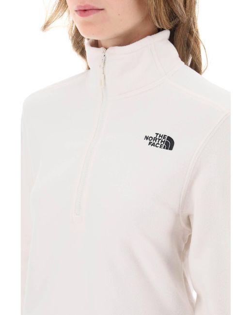 Felpa Cropped In Pile Glacer di The North Face in White