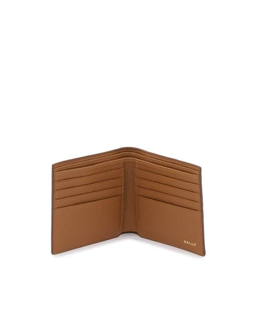 Bally Brown Pennant Bi-fold Wallet for men
