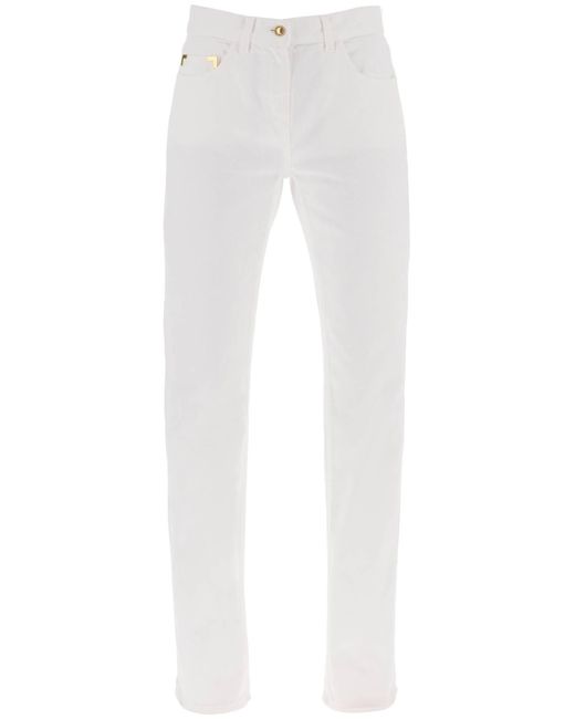 Jeans Con Dettaglio di Palm Angels in White