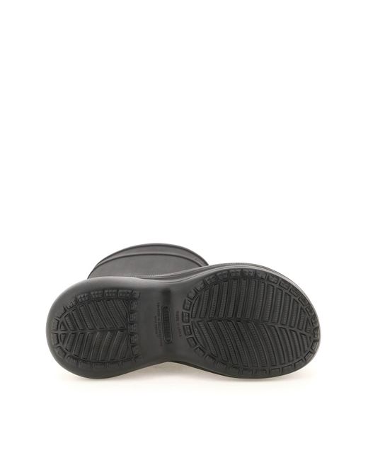 Balenciaga Black Rubber Crocs Boots for men
