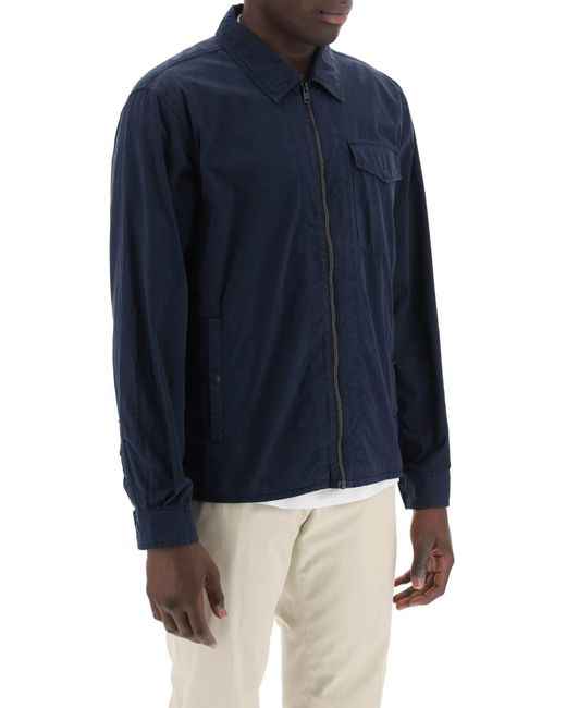 Woolrich Blue Cotton Overshirt For for men