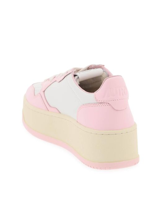 Autry Pink Medalist Low Sneakers