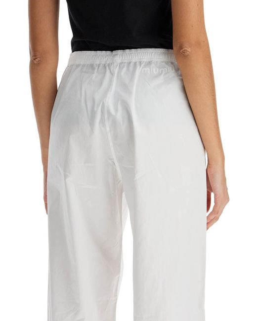 Miu Miu White Poplin Pants For