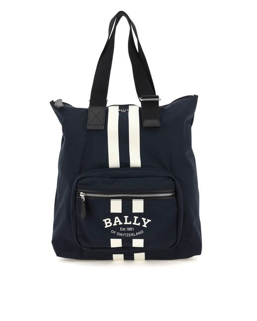 Bally Synthetic Fallie Tote Bag in Blue,White (Blue) for Men Lyst