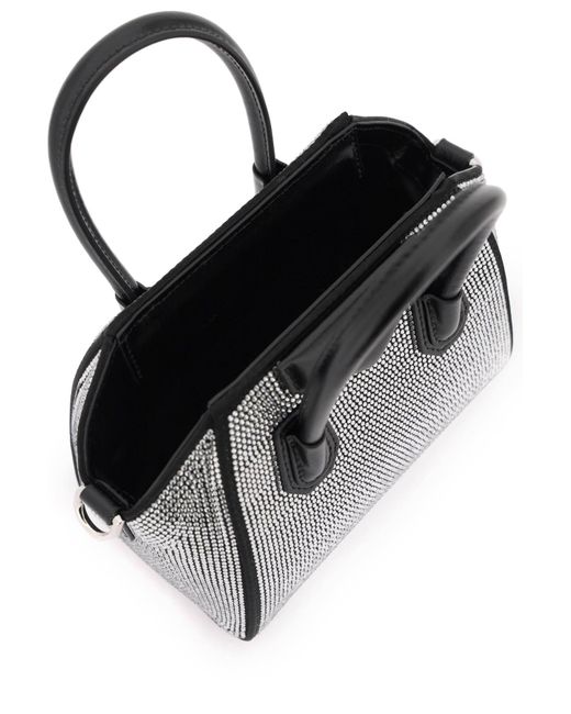 Givenchy Black 'Antigona Toy' Bag With Rhinestones