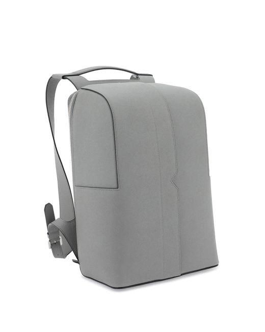 Valextra Gray V-Line Backpack for men