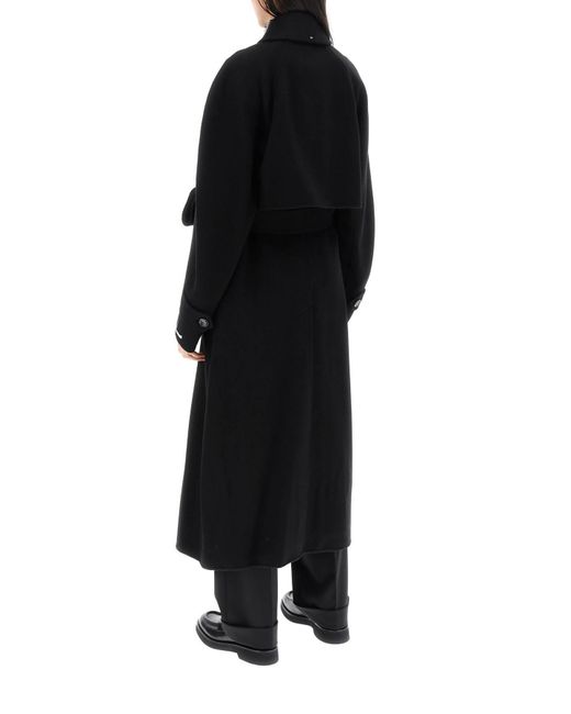 Sportmax Black Azzorre Long Coat