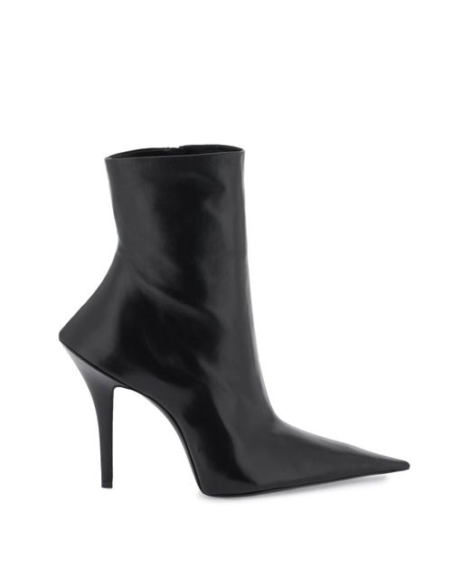 Balenciaga Black Leather 'Witch' Ankle Boots