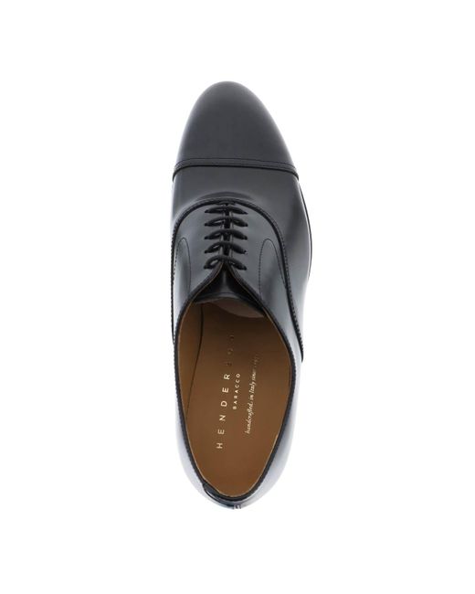 Henderson Black Oxford Lace-Up Shoes for men