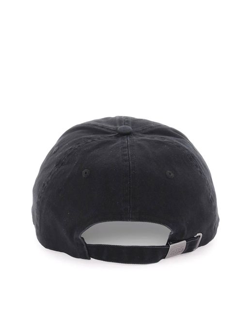 Parajumpers Black Baseball Cap With Embroidery for men