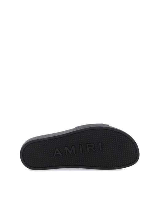 Amiri White Logo Rubber Slides for men