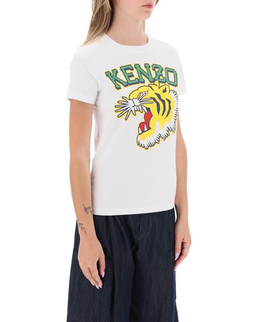 KENZO White 'tiger Varsity Jungle' T Shirt
