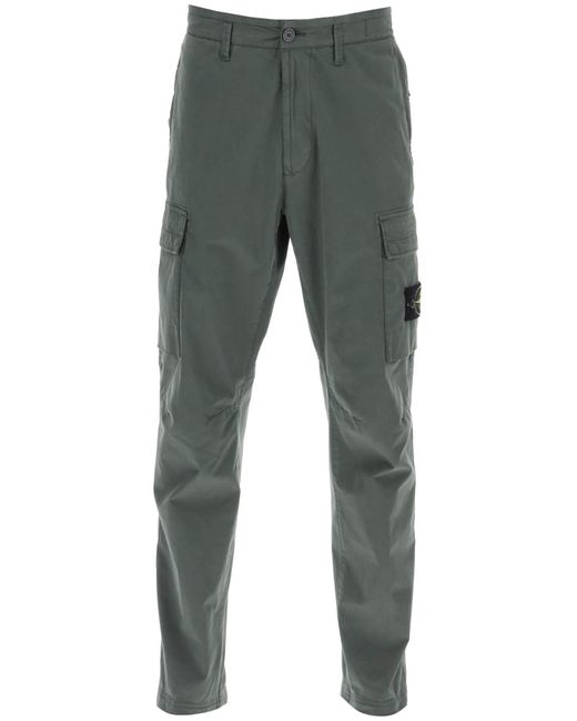 Stone Island Gray Regular Fit Cargo Pants for men