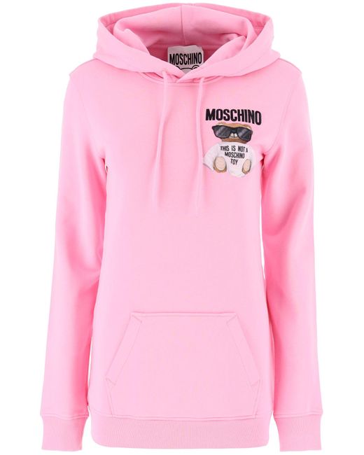 Moschino Pink Micro Teddy Bear Hoodie