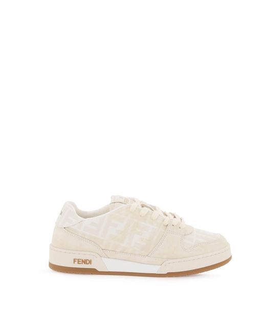Fendi White 'Match' Sneakers