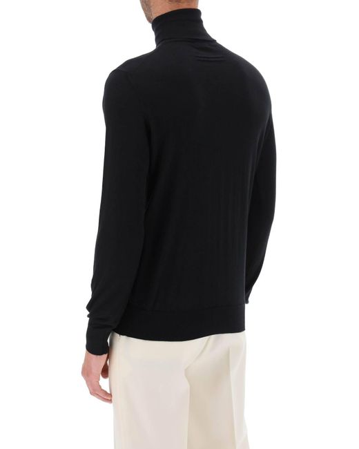 Zegna Black Cashseta Turtleneck Sweater for men