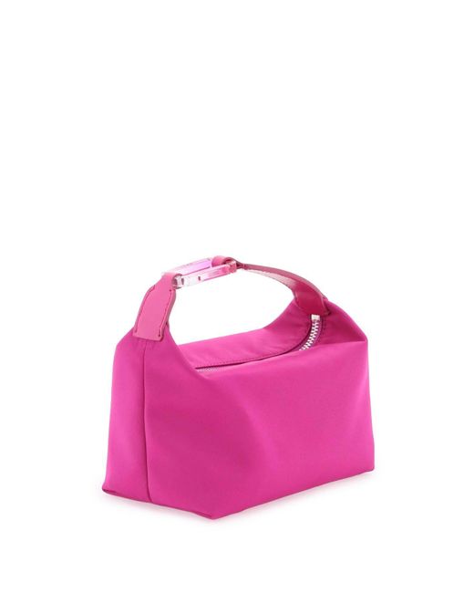 Eera Pink Satin Mini Moon Bag