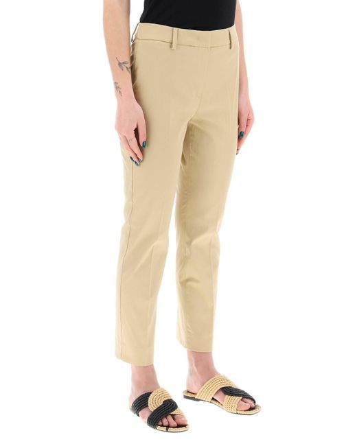 Weekend by Maxmara Natural Cecco Cotton Stretch Cigarette Pants