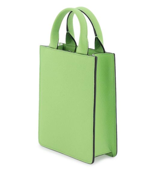 Valextra Green Mini 'Boxy' Tote Bag