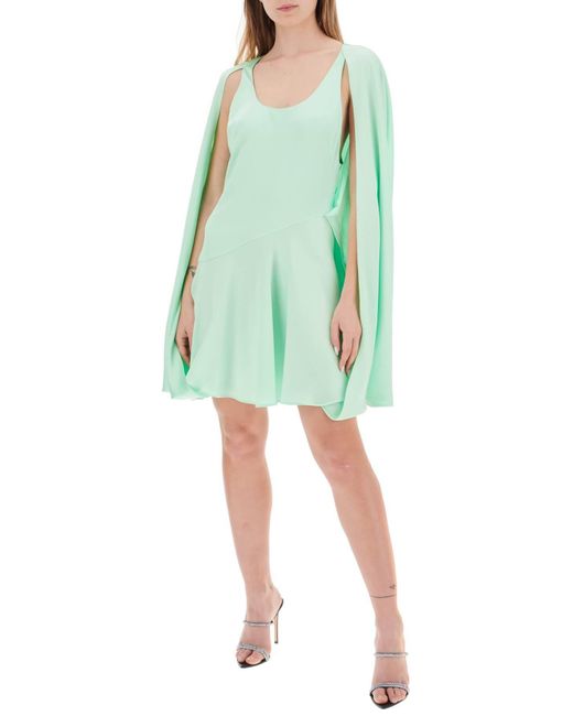 Stella McCartney Green Mini Cape Dress
