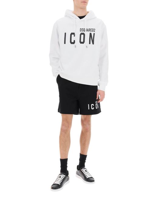DSquared² White Icon Hoodie for men