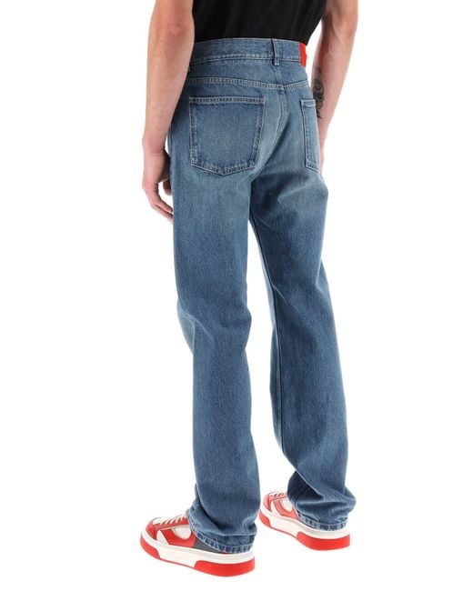 PANTALONI IN DENIM TAGLIO DRITTO di Ferragamo in Blue da Uomo